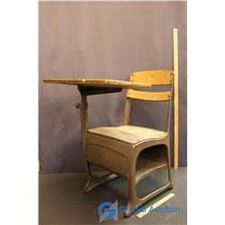 Vintage Wooden and Metal Childs Desk