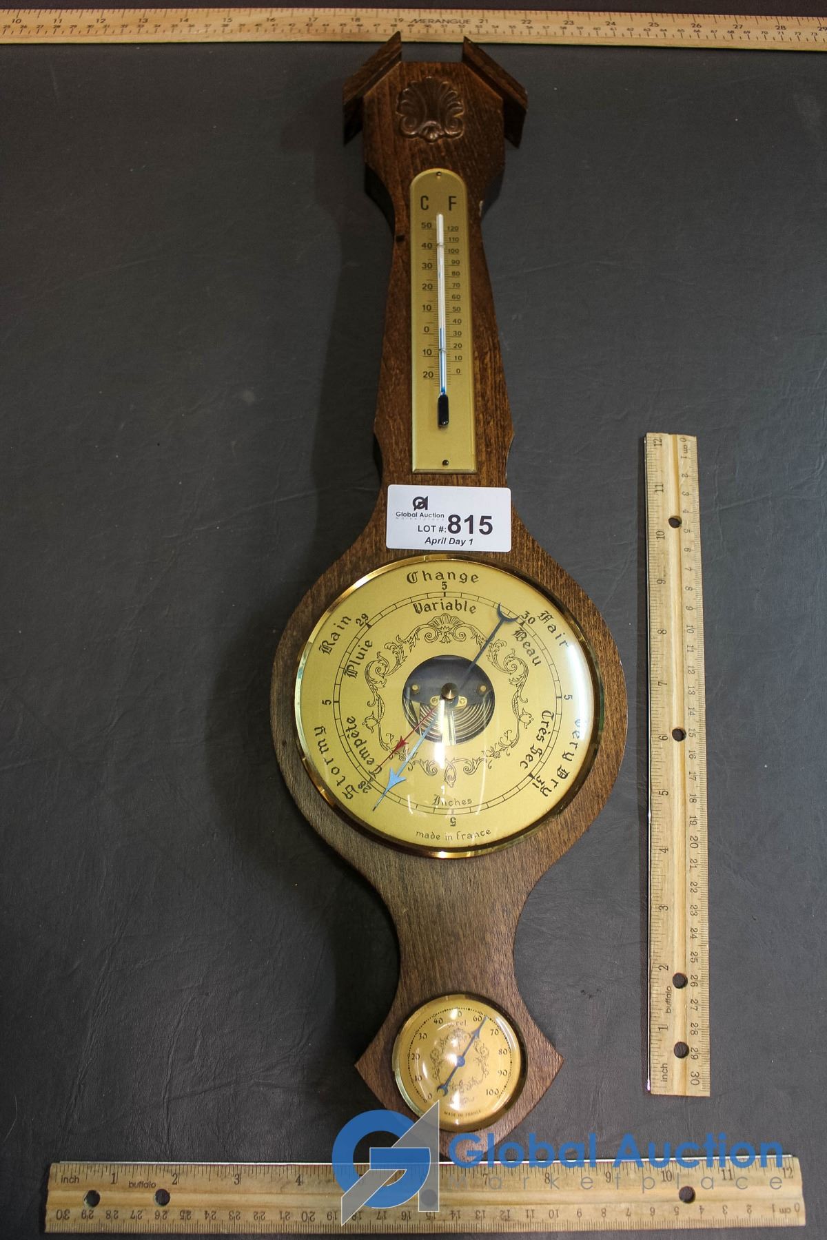 Vintage Wooden Thermometer