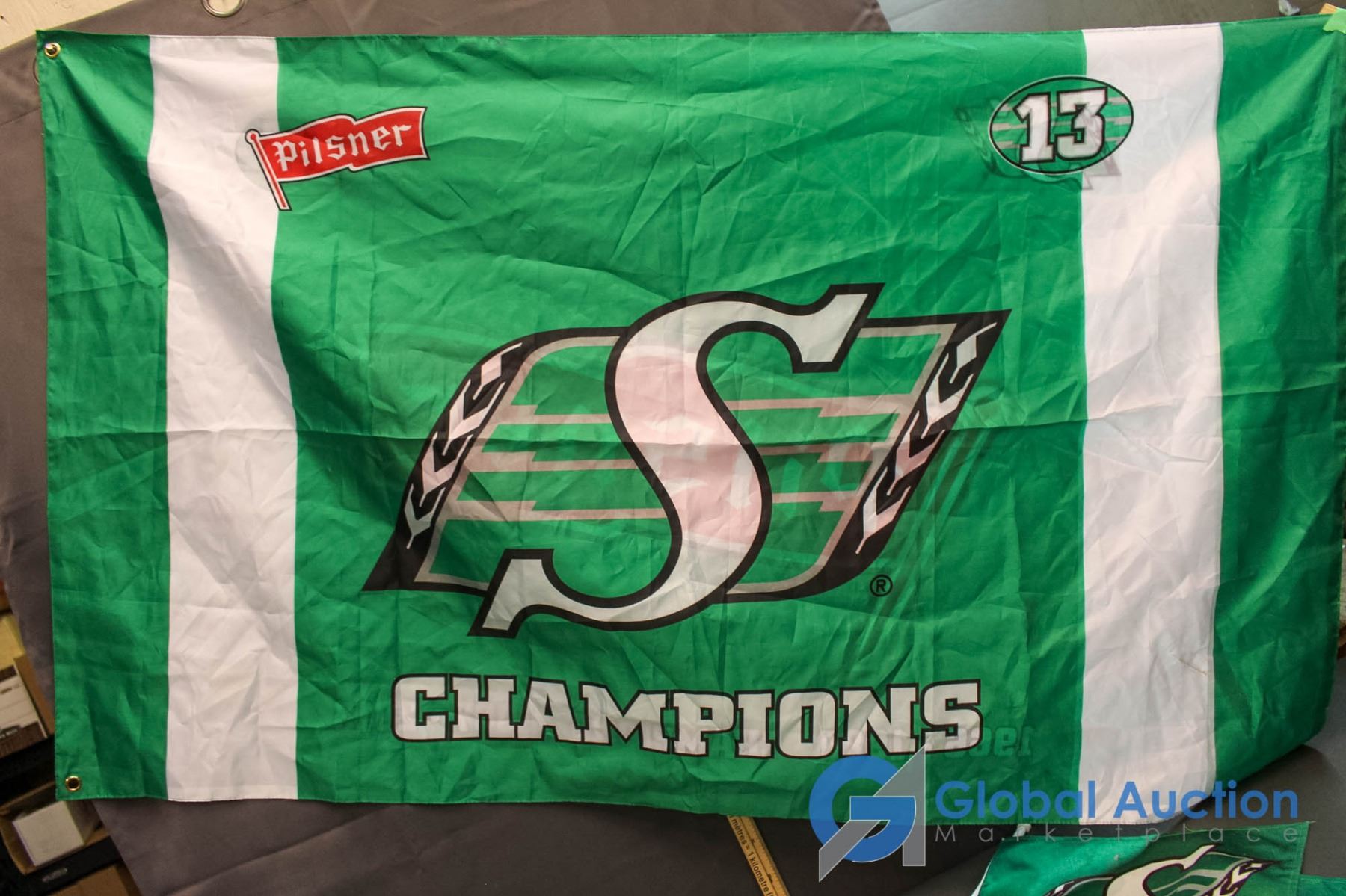 (4) Rough Rider Flags - One Signed