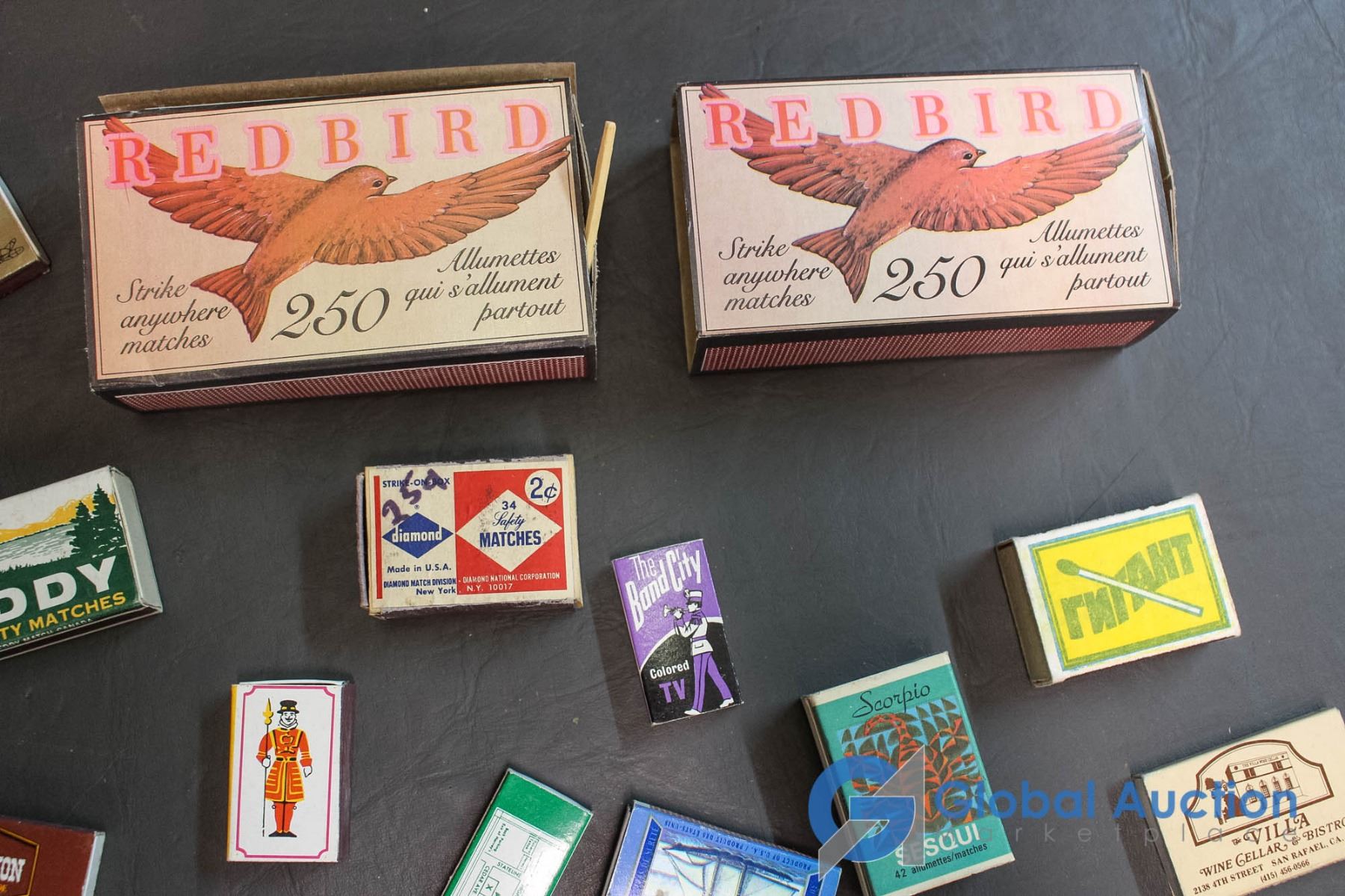 Box of Assorted Matchboxes & Matchbooks