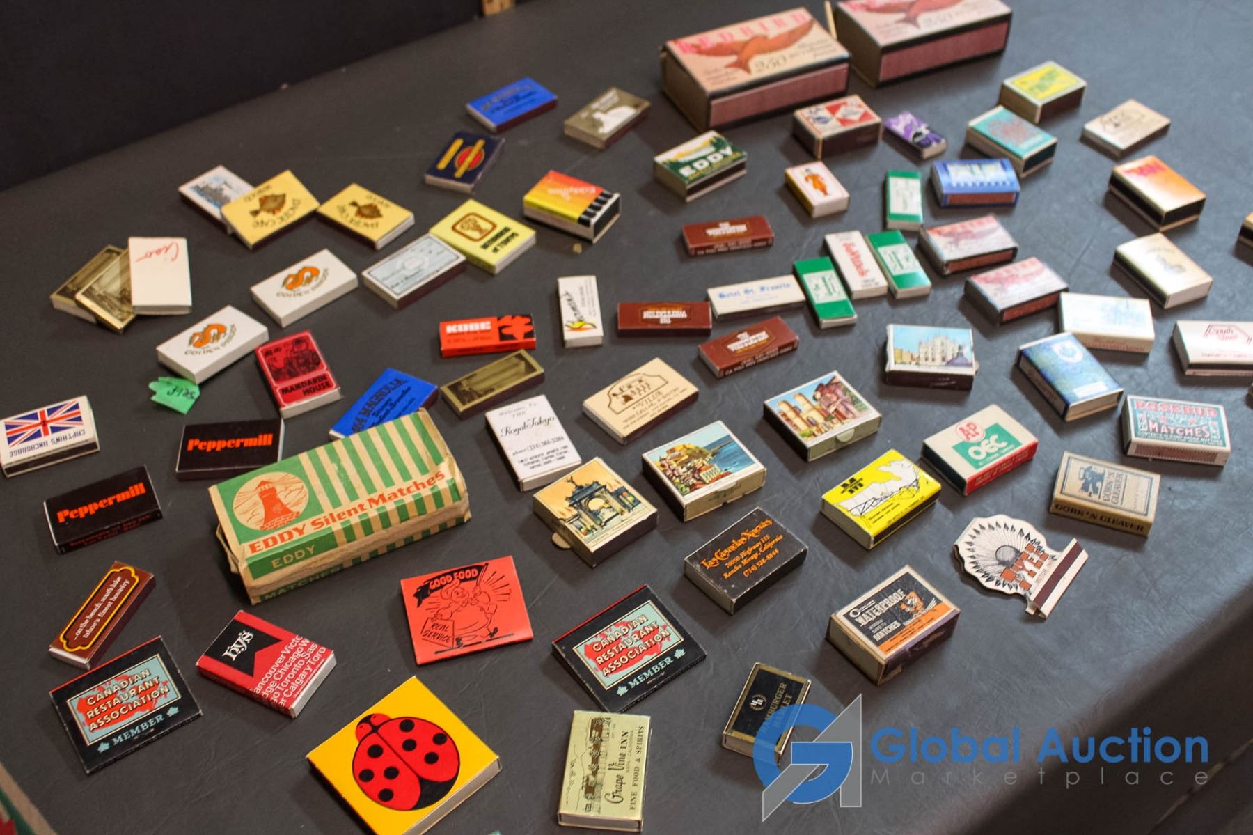 Box of Assorted Matchboxes & Matchbooks