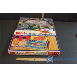 Vintage "Science Fair Electronic Project Kit" & "Griddley Heads Racing Game" Board Game