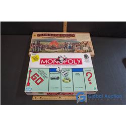 Board Games - Vintage "Ploughshares" (A Co-operative Adventure Game) & "Monopoly"