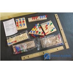 Tin Set of Wood Teasers Set & Wooden Labyrinth Games