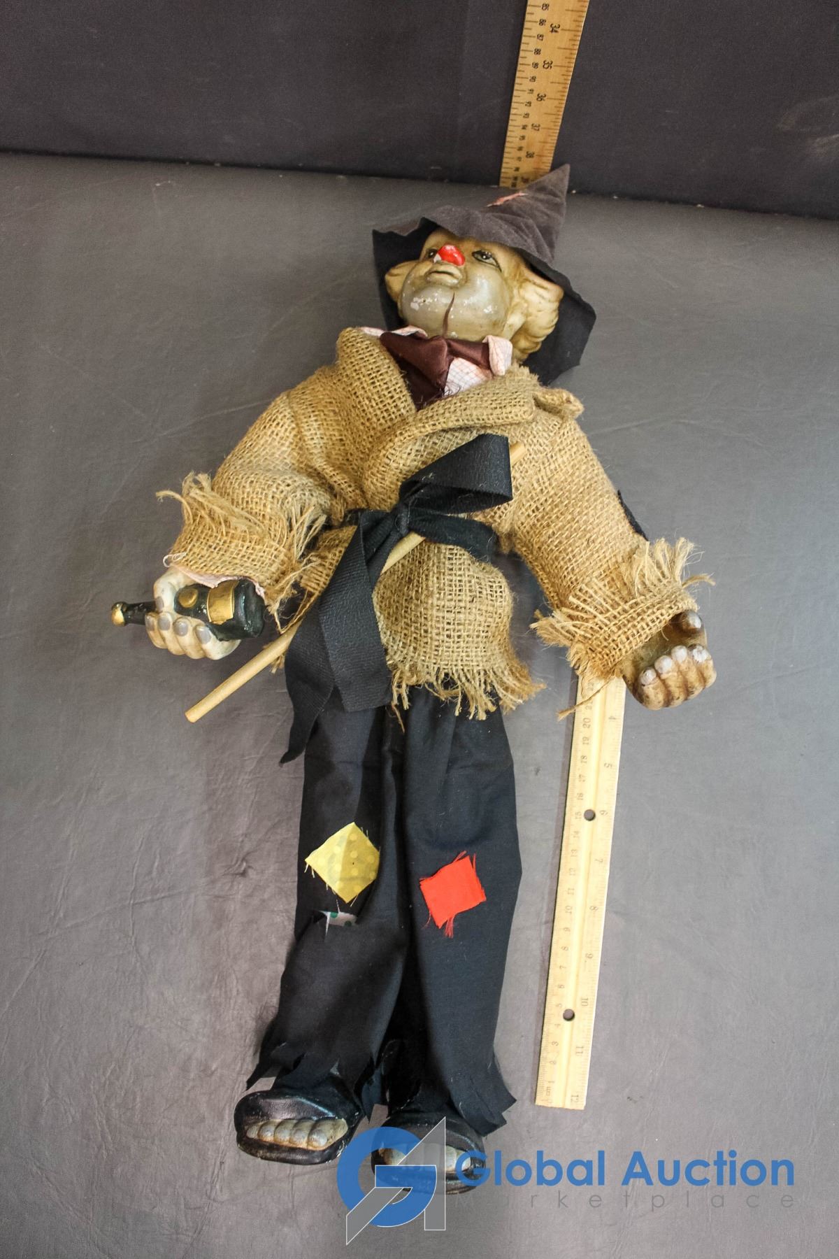 vintage porcelain hobo clown dolls