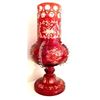 Image 2 : Pair of Bohemian Ruby Glass Luster Circa 19thÂ Century