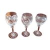 Image 1 : Set Of 3 Crystal Spiral Wine Glasses