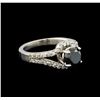 Image 1 : 1.94 ctw Black Diamond Ring - 14KT White Gold