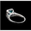 Image 3 : 2.75 ctw Apatite and Diamond Ring - 14KT White Gold