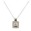 Image 1 : 0.5 ctw Diamond Pendant With Chain - 14KT White Gold