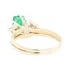 Image 3 : 1.34 ctw Emerald And Diamond Ring Soldered To Enhancer - 14KT Yellow Gold