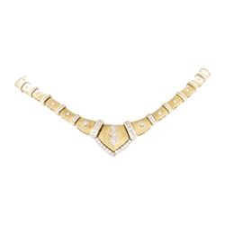 2.15 ctw Diamond Necklace - 14KT Yellow And White Gold