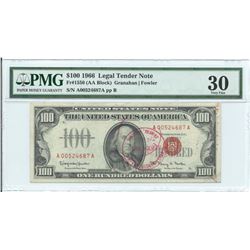 1966 $ 100 Legal Tender Note PMG Very Fine 30