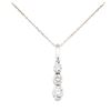 Image 2 : 0.50 ctw Diamond Pendant with Chain - 14KT White Gold