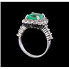 Image 4 : 2.78 ctw Emerald and Diamond Ring - 14KT White Gold