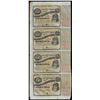 Image 1 : Uncut Sheet of (4) State of Louisiana Baby Bond Obsolete Notes