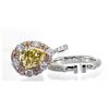 Image 2 : 3.16 ctw Fancy Yellow Diamond Ring - 18KT Two-Tone Gold