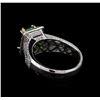 Image 3 : 1.91 ctw Tsavorite and Diamond Ring - 14KT White Gold