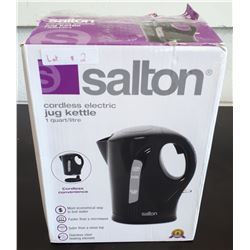 SALTON 1 QUART/LITRE CORDLESS ELECTRIC JUG KETTLE