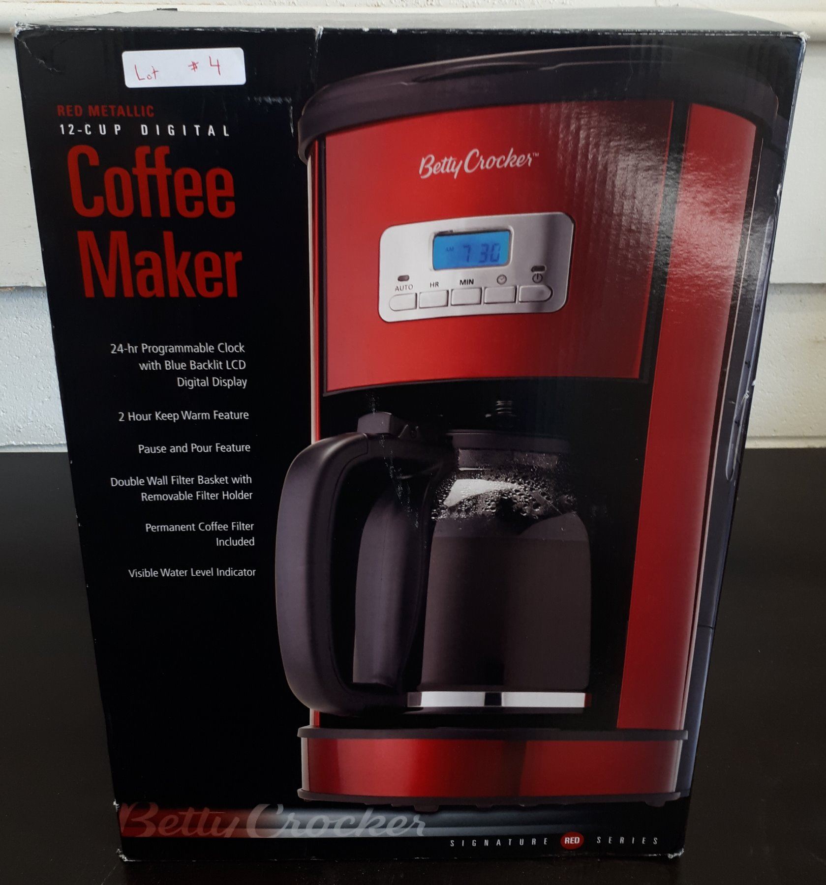 BETTY CROCKER 12-CUP DIGITAL COFFEE MAKER