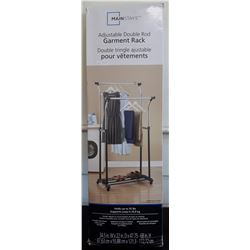 MAINSTAYS ADJUSTABLE DOUBLE ROD GARMENT RACK