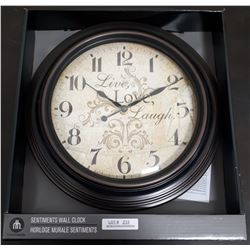 HOMETRENDS SENTIMENTS WALL CLOCK