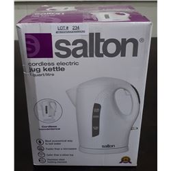SALTON 1 QUART/LITRE CORDLESS ELECTRIC JUG KETTLE