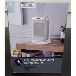 HOMETRENDS OSCILLATING CERAMIC HEATER WITH THERMOSTAT