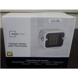 MAINSTAYS CERAMIC HEATER WITH THERMOSTAT
