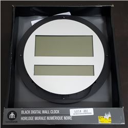 HOMETRENDS BLACK DIGITAL WALL CLOCK