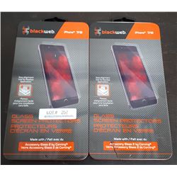 2 BLACKWEB IPHONE 7/8 GLASS SCREEN PROTECTORS
