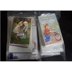 2 STACKS OF UNUSED CARDS