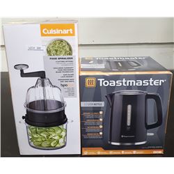 CUISINART FOOD SPIRALIZER AND TOASTMASTER 1.7L KETTLE