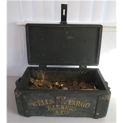 Wells Fargo-style Strong Box w/Faux Gold