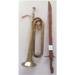 US Cavalry Trumpet & Bayonet