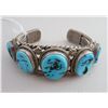 Image 1 : Navajo Sterling Silver & Turquoise Cuff