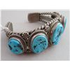 Image 3 : Navajo Sterling Silver & Turquoise Cuff