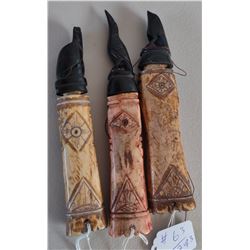 Animal Effigy Bone Tool Cases