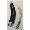 Image 17 : Antique Kukri Knife w/Silver Threaded Sheath