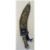 Image 2 : Antique Kukri Knife w/Silver Threaded Sheath
