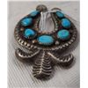 Image 5 : Navajo Sterling Silver & Turquoise Horseshoe Pin