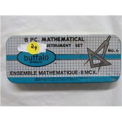 MATHEMATICAL SET IN TIN, (BUFFALO NO. 6), *5 PCS*