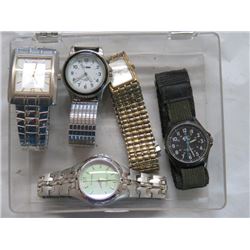 MEN'S WATCHES *QTY 5* (GLOBLE, QUARTZ, PAUL JARDIN, ETC)