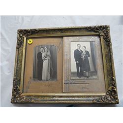 FRAME W/2 WEDDING PICTURES *14"X11"*