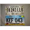 Image 1 : 2 U.S.A. LICENSE PLATES (2014 INDIANNA - TRUCK & 2015 NORTH DAKOTA)