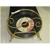 Image 2 : ART DECO RECORD STAND *W/ASSORTED 45 RPM RECORDS*