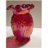 Image 5 : GLASS VASE (FENTON RED CARNIVAL) *OVER 8"*