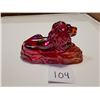 Image 3 : FIGURINE (FENTON RED CARNIVAL) *KING LION*