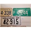 Image 4 : 5 SASK LICENSE PLATES (2 ARE MOTORCYCLE) *1948 RESTORED*