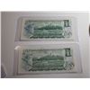 Image 2 : 2 - 1973 CNDN $1 BANK NOTES (UNCIRCULATED) *DIFFERENT SIGNATURES*